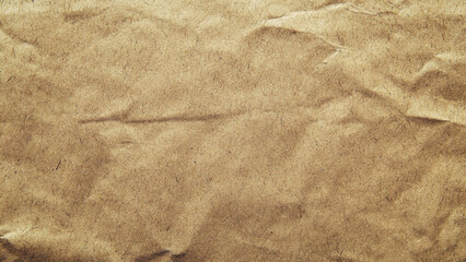 Abstract crumpled and creased recycle brown paper texture background. 
