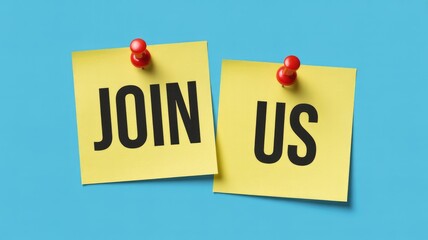 Invitation to join a team or community with sticky notes