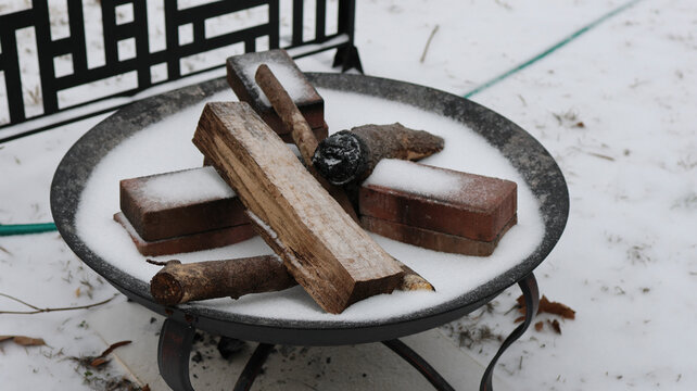 old rusty metal fire pit