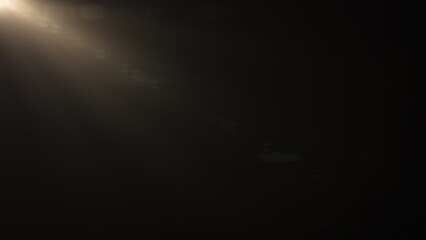 Fototapeta premium Ethereal sunlight beam in dark environment with mysterious atmosphere