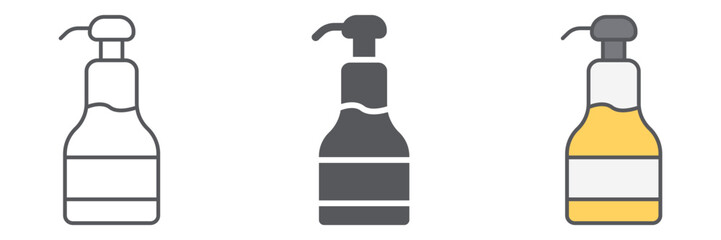 Syrup line icon, food and sweet, syrup bottle sign, vector graphics, a linear pattern on a white background.