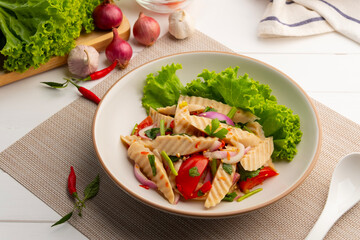 Spicy Vietnamese Sausage Salad,Spicy Pork Sausage Salad (Yum Moo Yor)