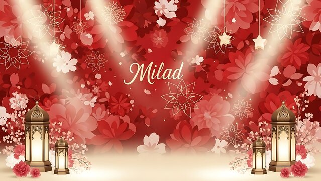 Celebratory milad decoration