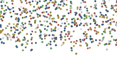 Fototapeta premium Festive confetti pattern of multicolored dots, ideal for birthday, party, or holiday designs. Perfect for backgrounds an