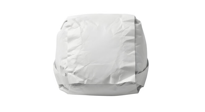 Fast Food Burger Wrapper Mockup, isolated on white or transparent background. PNG