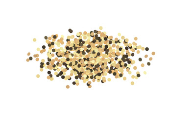 Gold confetti dots on a white background, perfect for celebrations, holidays, parties, and festive designs. Suitable for