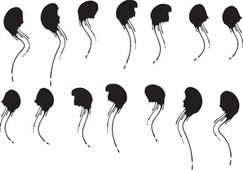 Black ink splatter, splash vector art. Perfect for design, grunge, and abstract projects