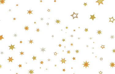 Starry background with golden stars perfect for holiday and celebratory designs. Festive and elegan