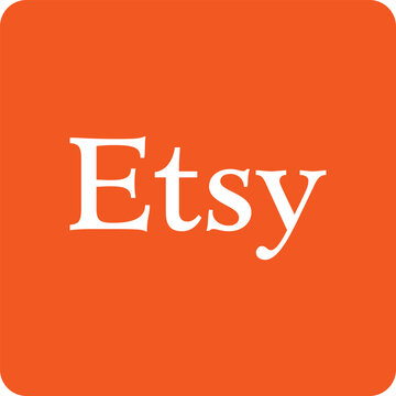 etsy logo icon. commerce and craft signs. Seller profile and store symbols. Digital marketing signs. Small business promotion policy signs
