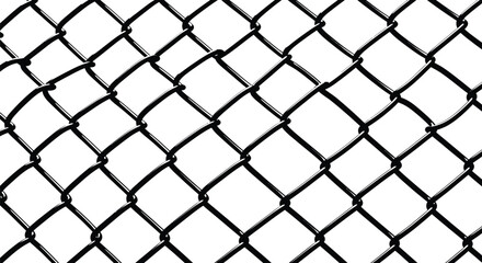 Naklejka premium Black chain link fence abstract geometric pattern background
