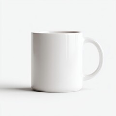 Fototapeta premium Plain ceramic mug mockup white surface isolated background