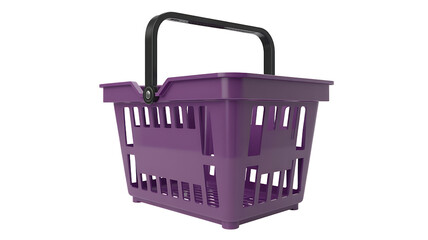 Fototapeta premium Purple plastic shopping basket