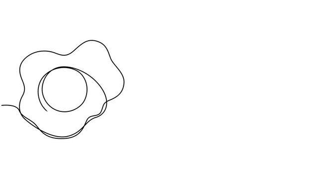Animated egg video. Easter egg linear symbol animation.