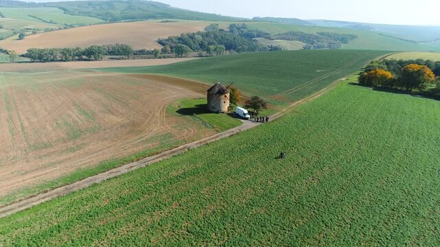 South Moravia, Czech Republic &ndash; Wide rural landscape and fields