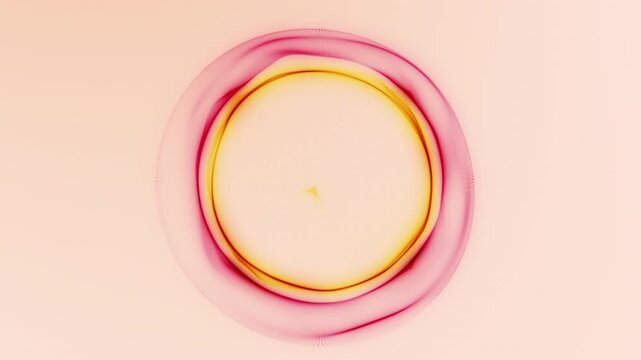 Warm glowing energy sphere with flowing light waves appearing from nothing in a seamless loop, abstract digital motion background for technology, science and futuristic visuals.