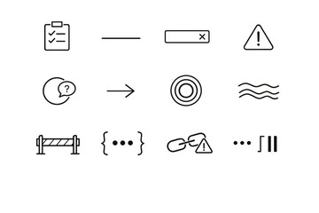 Vector warning ring icon shake incomplete input image barrier simple generation paused