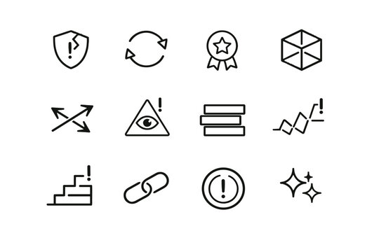 Arrow generation icon simple badge loop word vector image unique confirmation warning