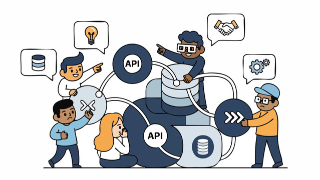 Streamlining Digital Transformation: Diverse Technical Team Integrating System Architecture and Data Flow via API Solutions