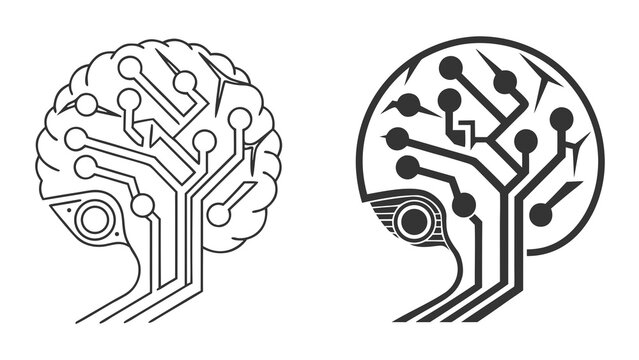 Stylized tree of knowledge graphic shows brain structure combined with electronic pathways forming a strong conceptual symbol.