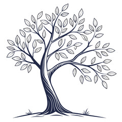 Obraz premium Elegant tree with curving branches