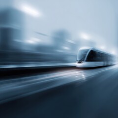 Obraz premium Future transportation lifestyle abstract background