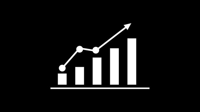Bar chart graphic icon design representing data analysis, business statistics, financial growth, performance metrics and analytics concept. Suitable for dashboards, reports, presentations,