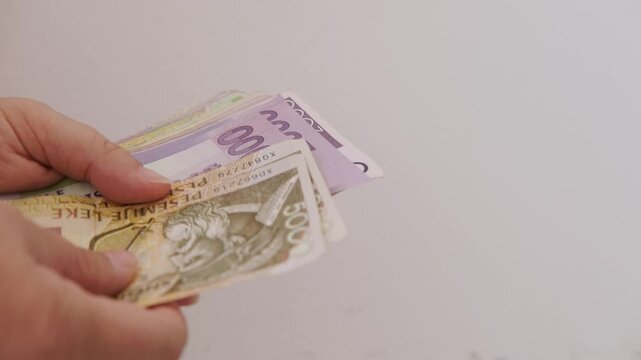 Albanian paper money close-up, Hand holding fan Albanian lek banknotes, paper money cash currency notes, financial background, economy and banking concept, financial and national banking system