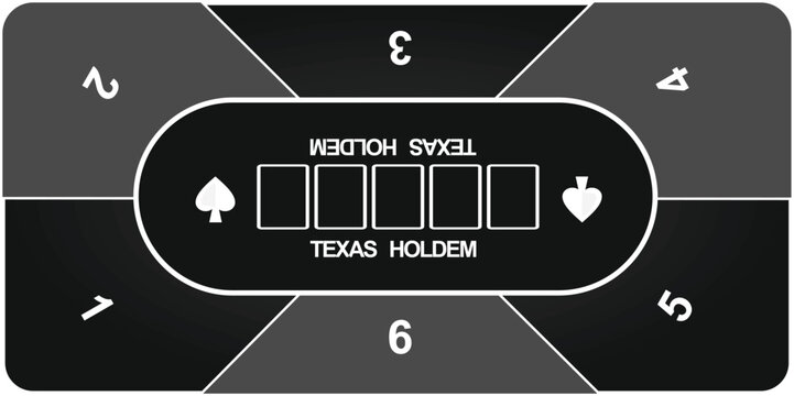 Texas holdem poker mat. vector illustration