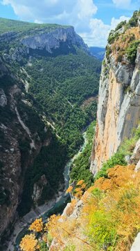 Verdon River inside Gorges du Verdon canyon Provence France