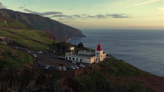 Sunset at Miradouro Farol da Ponta do Pargo, Madeira islands, Portugal