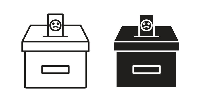 Complaint box icon vector Illustration and outline Icons. vector silhouette.