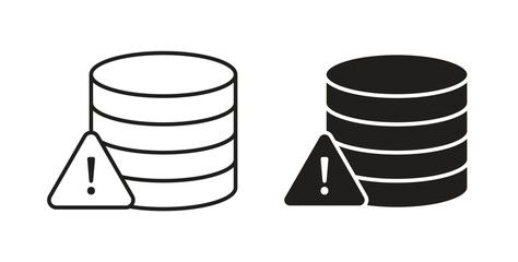 Obraz premium Data loss icon vector Illustration and outline Icons. vector silhouette.