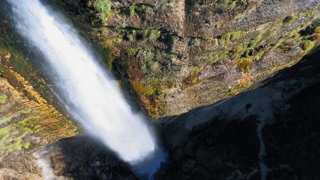 Pericnik Waterfall aerial view