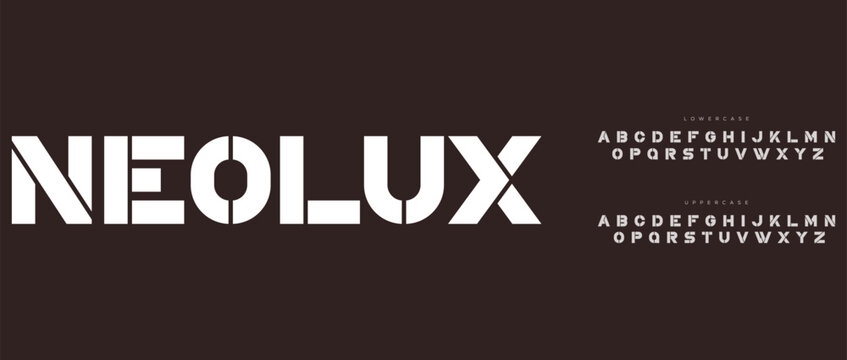 Neolux serif font in modern style. Elegant wedding alphabet letters font and number.