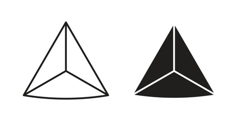Prism icon vector Illustration and outline Icons. vector silhouette.