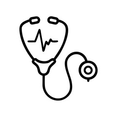 Stethoscope IV Bag Hydration Medical Silhouettes Vector