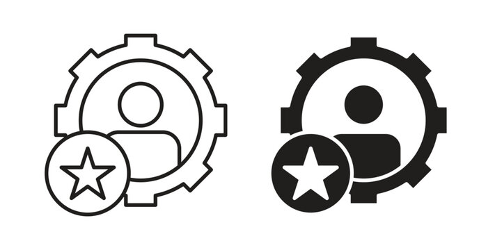 Skills icon vector Illustration and outline Icons. vector silhouette.