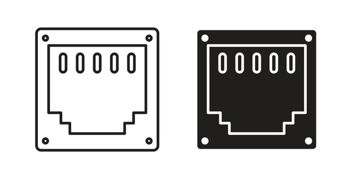 TCP icon vector Illustration and outline Icons. vector silhouette.