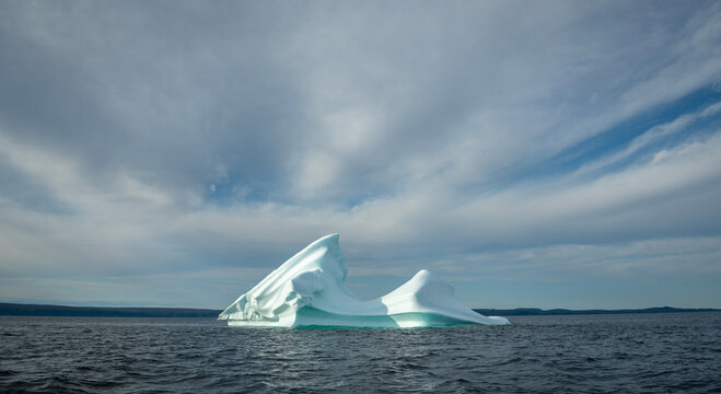 Iceberg floating in the water