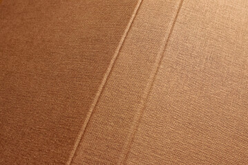 Fototapeta premium Vintage textured open and empty book cover with brown decorative paper