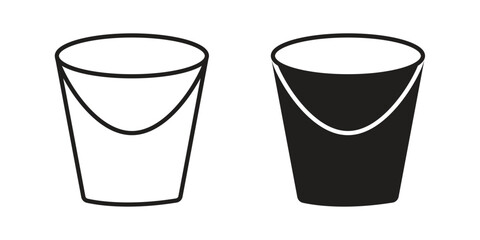 Bucket icon vector design. Vector elements for infographic web