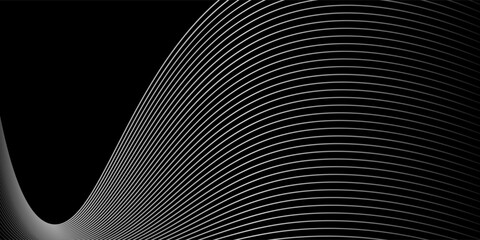 Futuristic perspective grid box. Abstract wireframe with white grid line on black background. eps 10