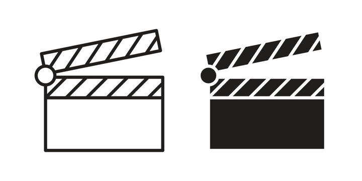 Film clapperboard icon vector design. Vector elements for infographic web