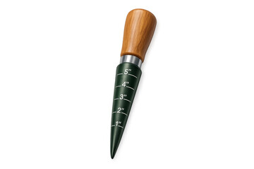 Gardening dibber tool with depth markings a transparent background