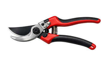 Fototapeta premium Red and black bypass secateurs for gardening work