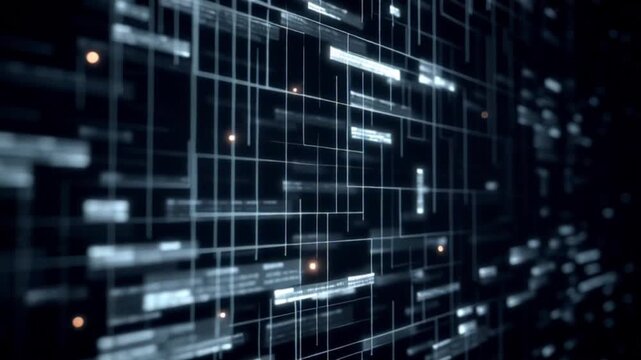 Abstrakte Code-Lichtmuster im KI-Stil