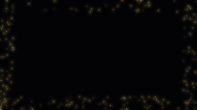 Luxury Gold Glow Frame Background With Empty Center Seamless Loop 4K