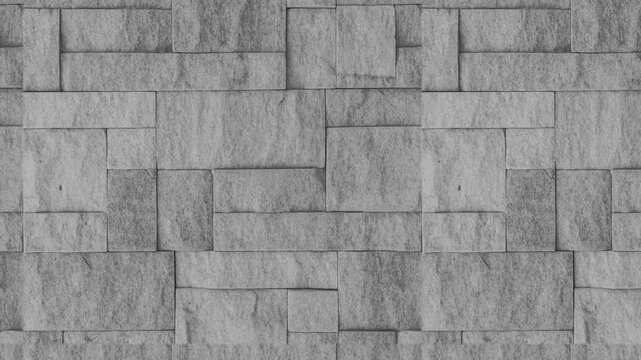 Light Gray Natural Stone Block Wall Texture Background with Clean Masonry Pattern for Modern Architecture