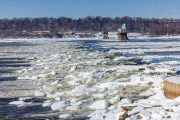 "The Chain Of Rocks In Winter"