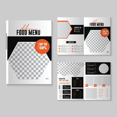 Clean Modern Restaurant Food Menu Design with Creative Layout